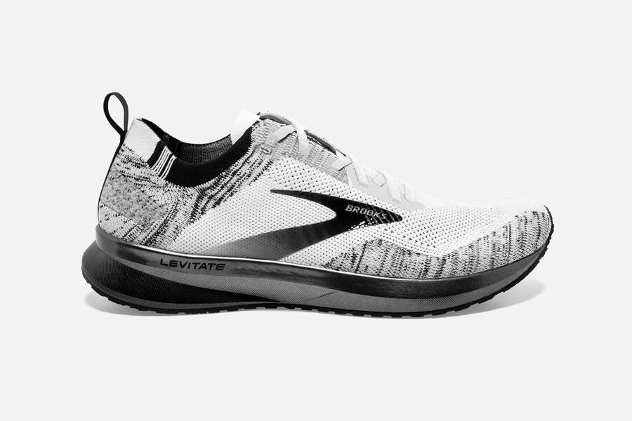 Brooks Levitate 4 Road Running Shoes - Womens - White/Black - AW5836179